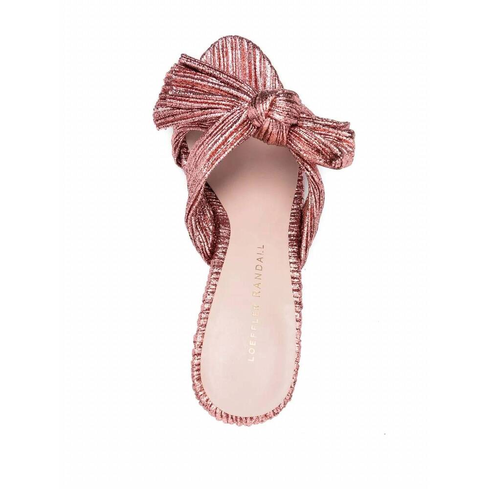 NEW LOEFFLER RANDALL women's penny knot heel sandal in pink - Picture 5 of 5